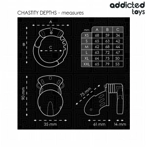 ADDICTED TOYS LOCKED - CHASTITY DEPTHS PENISKÃFIG 7,5 CM